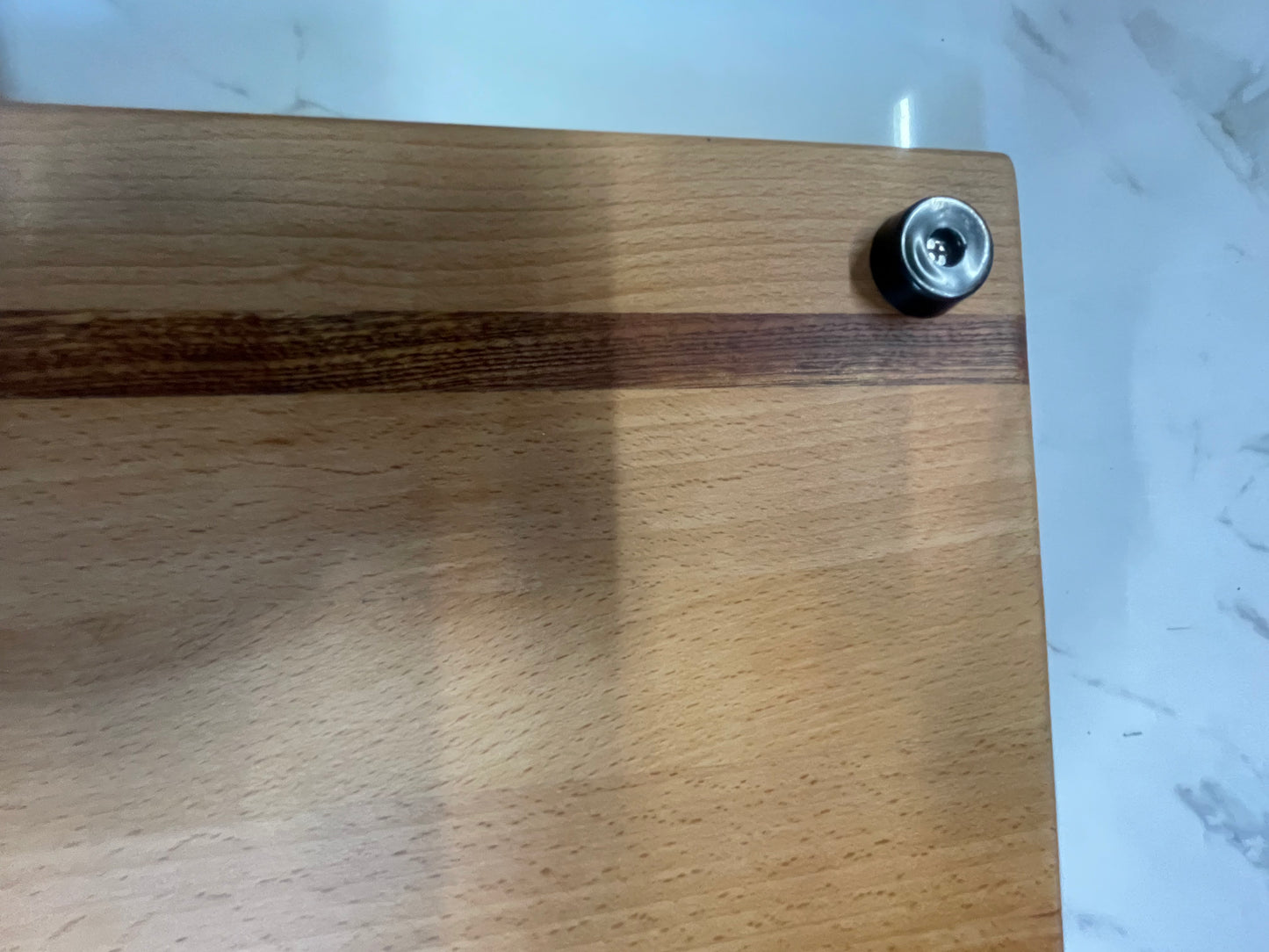 Handmade Beech and Sapele Striped Extra Large Chopping Board