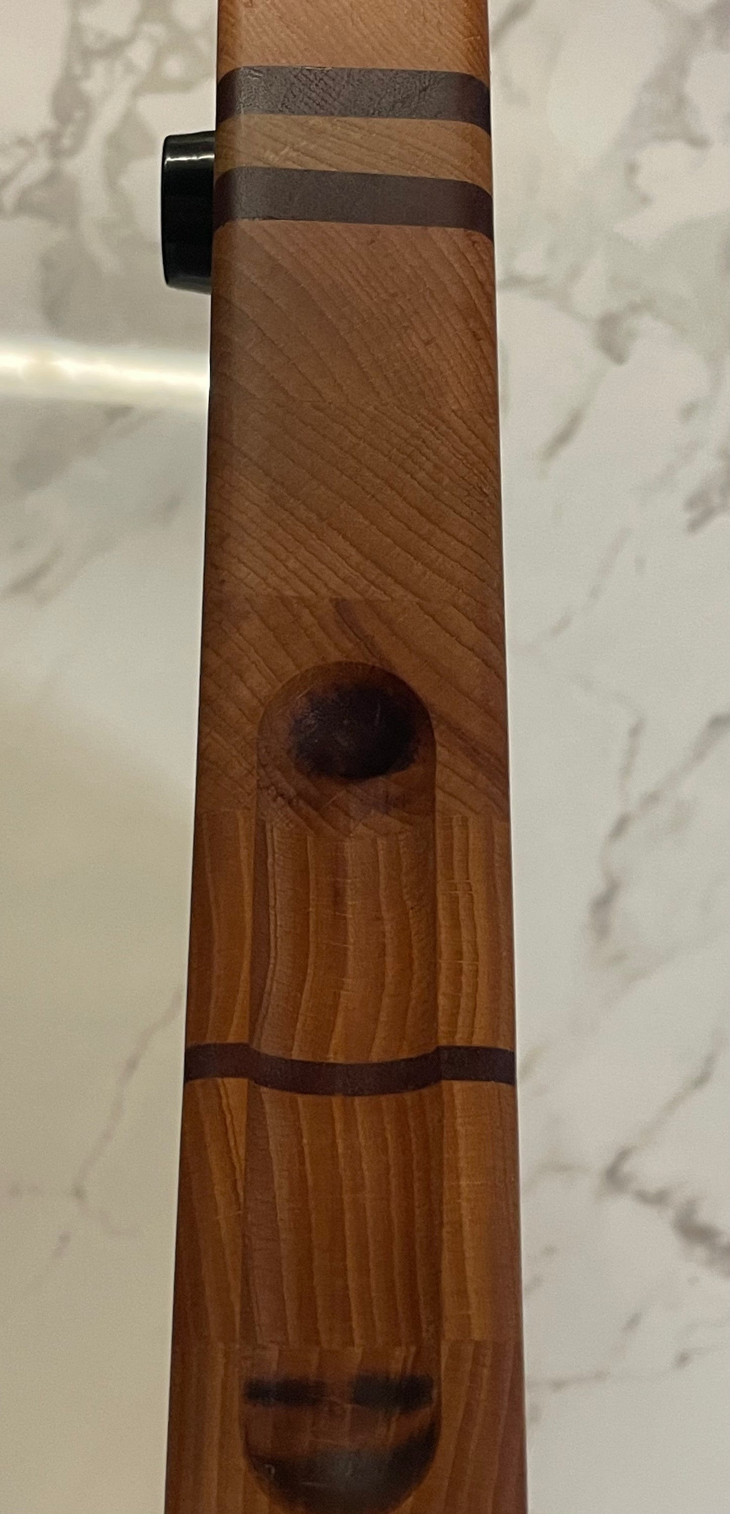 Handmade Beech and Sapele Striped Large Chopping Board